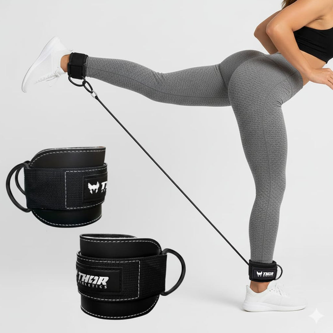 Lifting Straps + Ankle Straps | Zwart