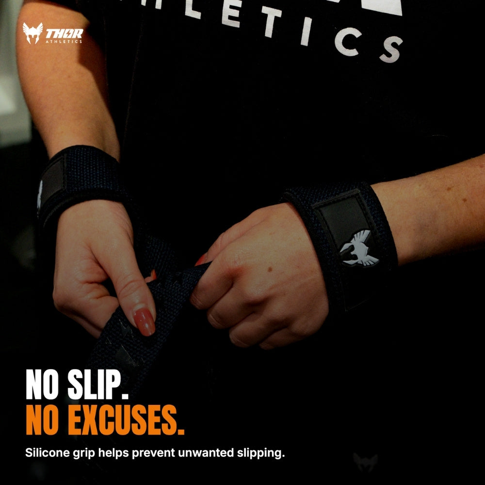 Beste Lifting Straps met Extra Grip | Zwart op Zwart