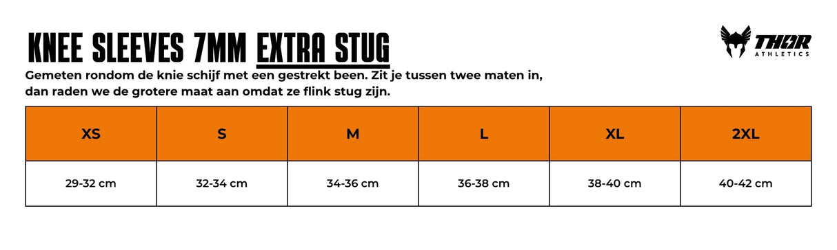 Knee Sleeves 7mm | Extra stug | Zwart