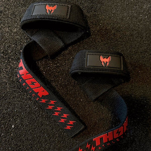 Lifting Straps | Extra Grip | Zwart met Rood
