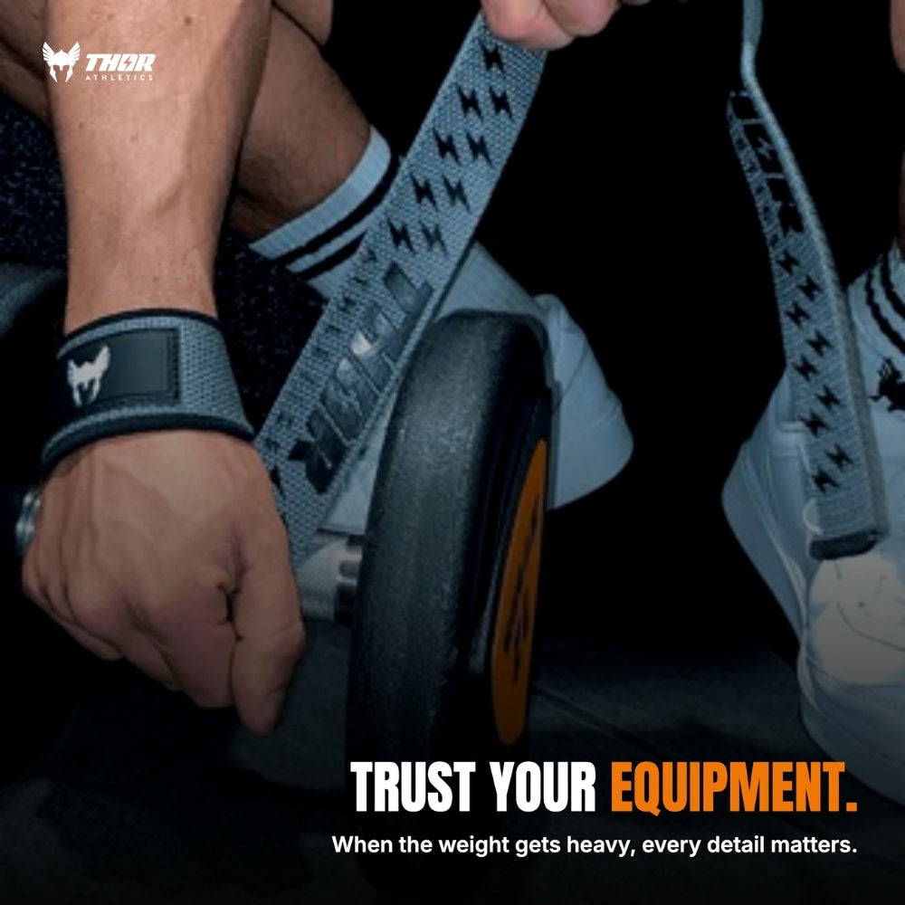 Beste Lifting Straps met Extra Grip | Grijs