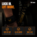 Lifting Straps Extra Grip Zwart met Goud kopen