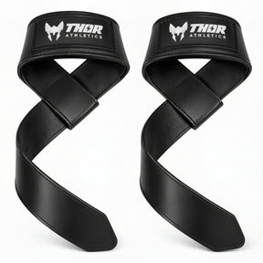 Beste Leren Lifting Straps in NL & EU kopen | Zwart | Thor Athletics