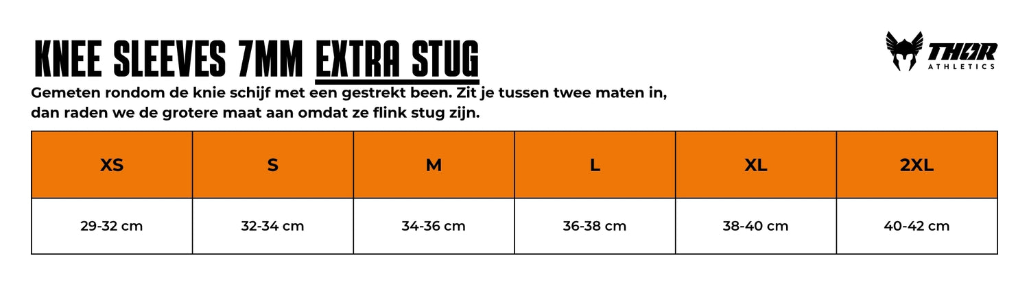 Knee Sleeves 7mm | Extra stug | Zwart
