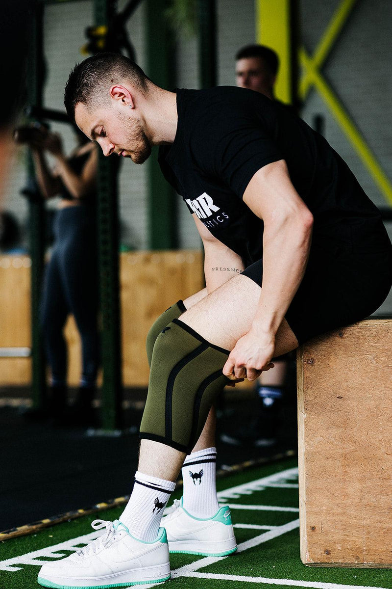 Army Green 7mm Knee Sleeves - Thor Athletics