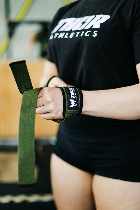 Army Green Lifting Straps - Thor Athletics