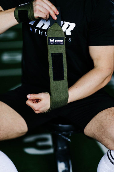 Army Green Wrist Wraps - Thor Athletics